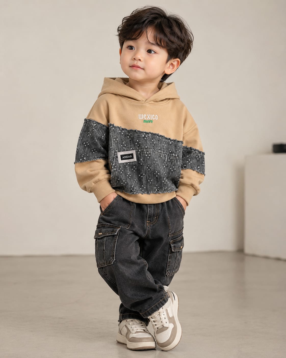 Boys Premium Color Block Hoodie Sweatshirt | Casual Hooded Pullover | All Season | Sizes 18–26