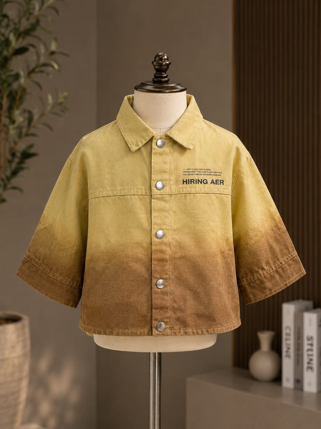 Boys Mustard Yellow Jacket with T-Shirt & Cargo Jogger Set | 3-Piece Set | Sizes 18-26