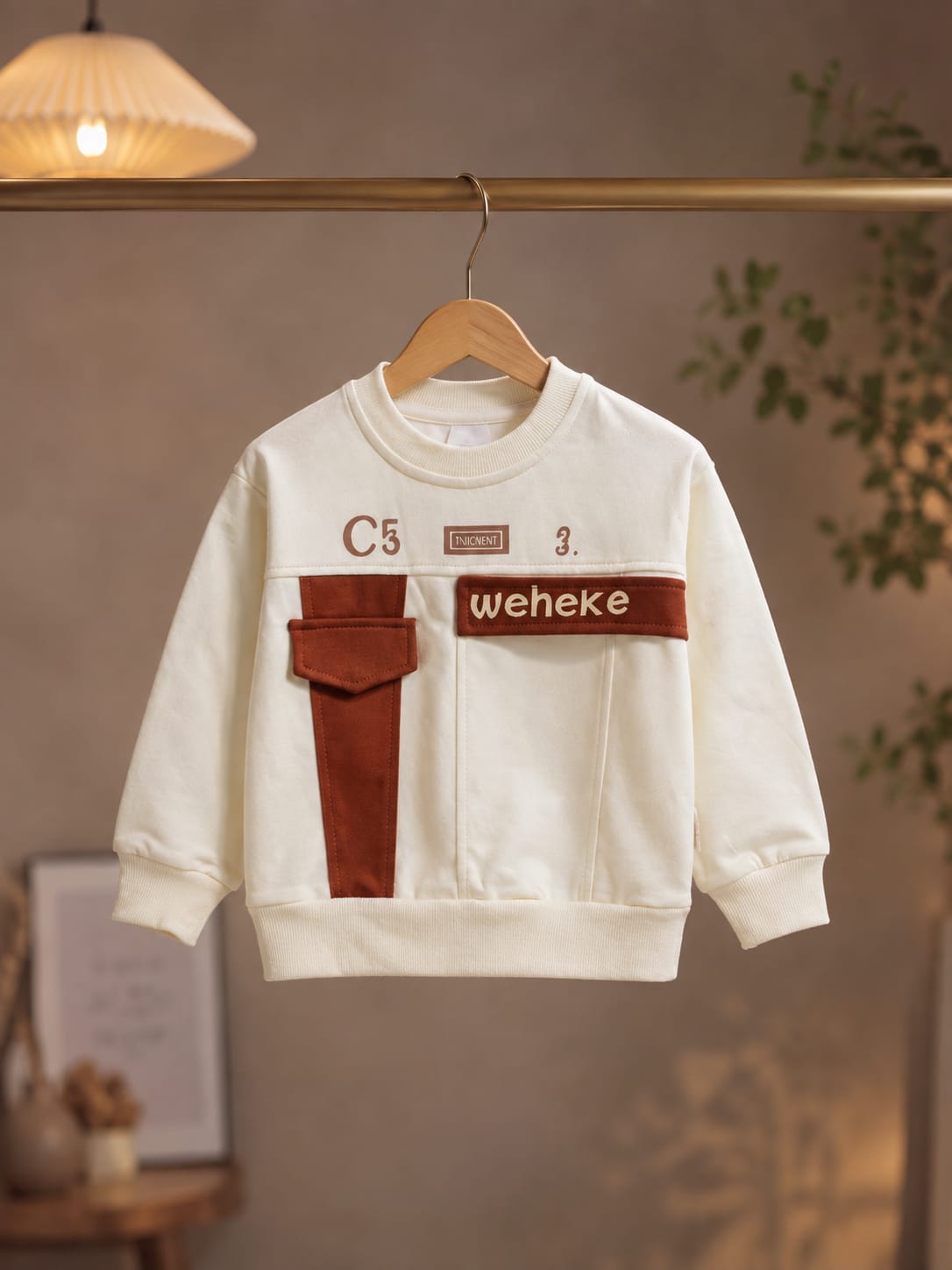 Boys White Sweatshirt with Light Blue Denim Jogger Set | Trendy 2-Piece Outfit | Sizes 18-26
