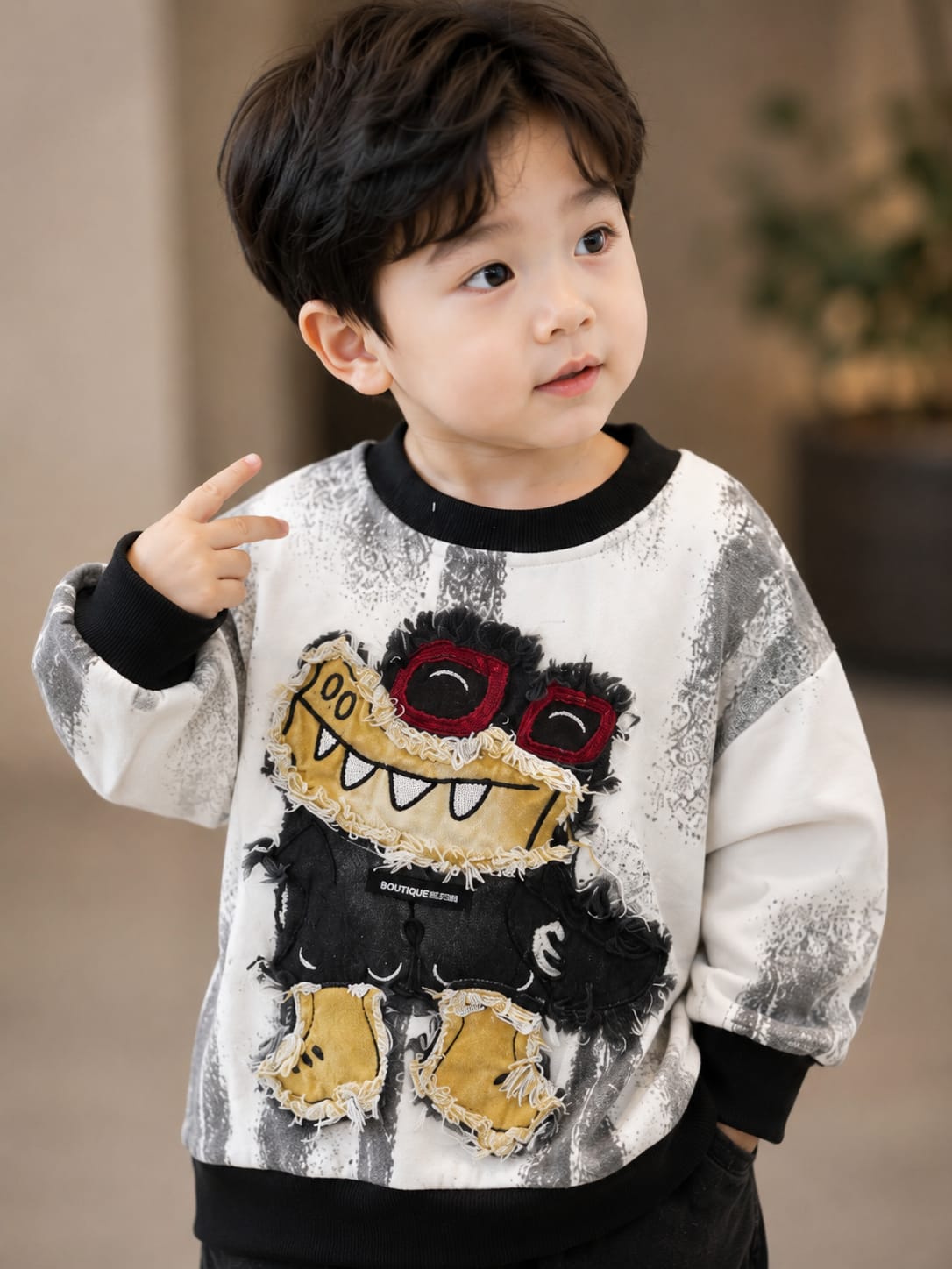 Boys Premium Monster Graphic Sweatshirt | Stylish Printed Kids Sweatshirt | Sizes 18-26