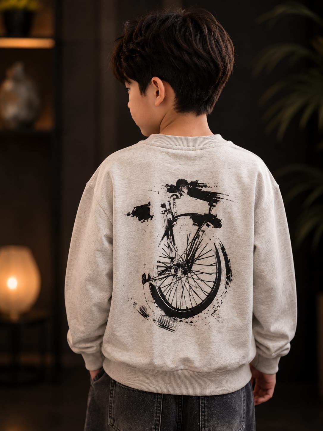 Boys Premium Denim Style Sweatshirt with Utility Pocket | Trendy Kidswear | 6–12 Years