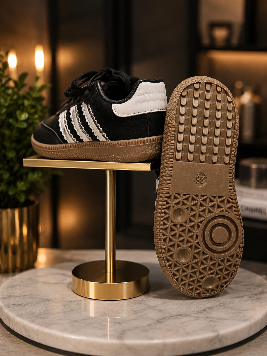 Kids Black & White Trendy Casual Sneakers – EU 26-30