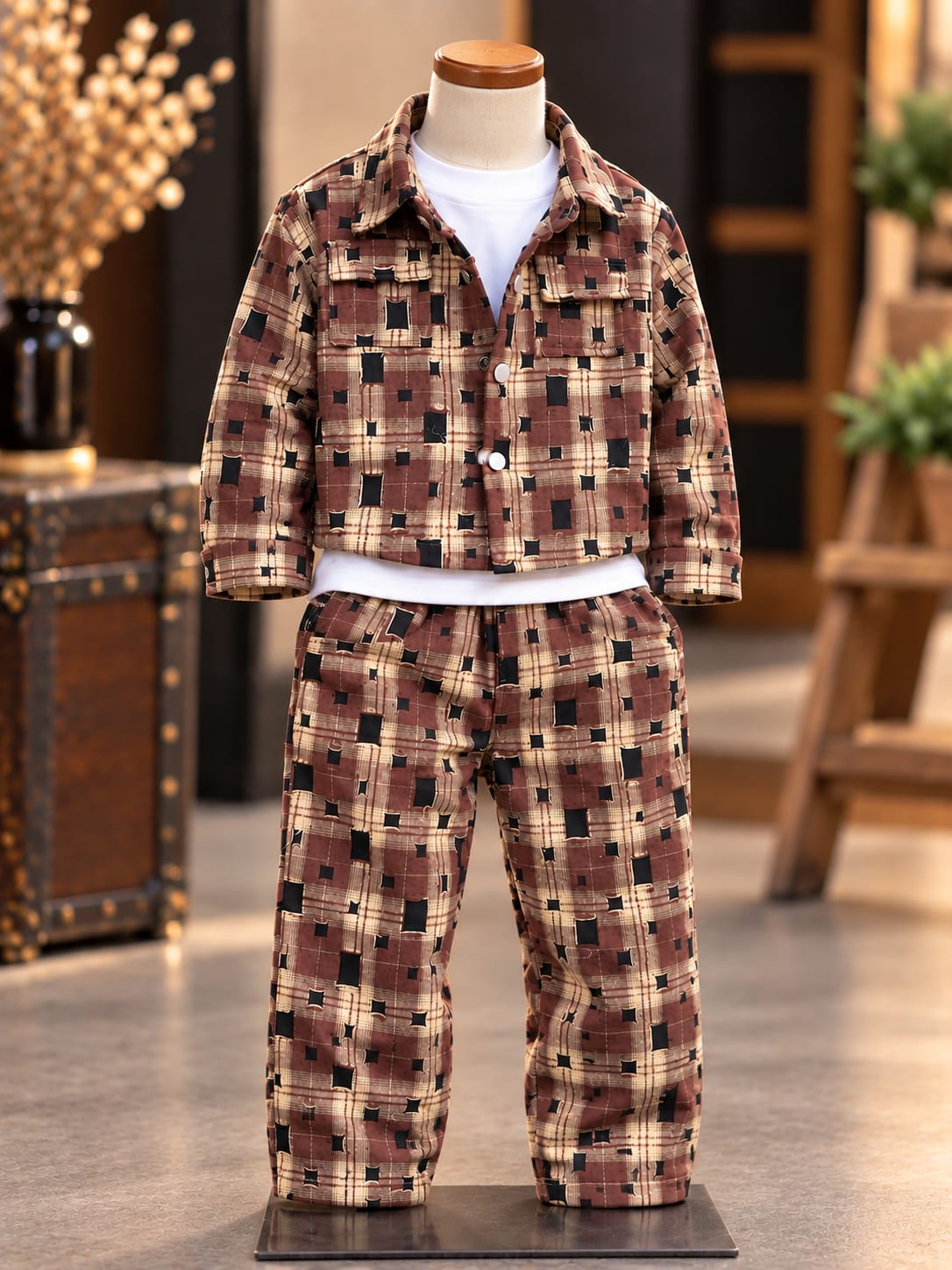 Boys Premium Korean Style Printed Co-Ord Set | Stylish Casual Wear | Sizes 6 Months–4 Years.