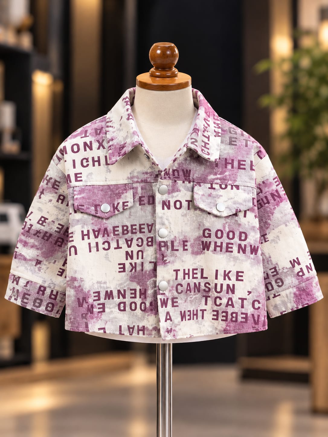 Boys Korean Style Printed Denim Jacket with Baggy Jeans | Trendy Casual Outfit | Sizes 18–26