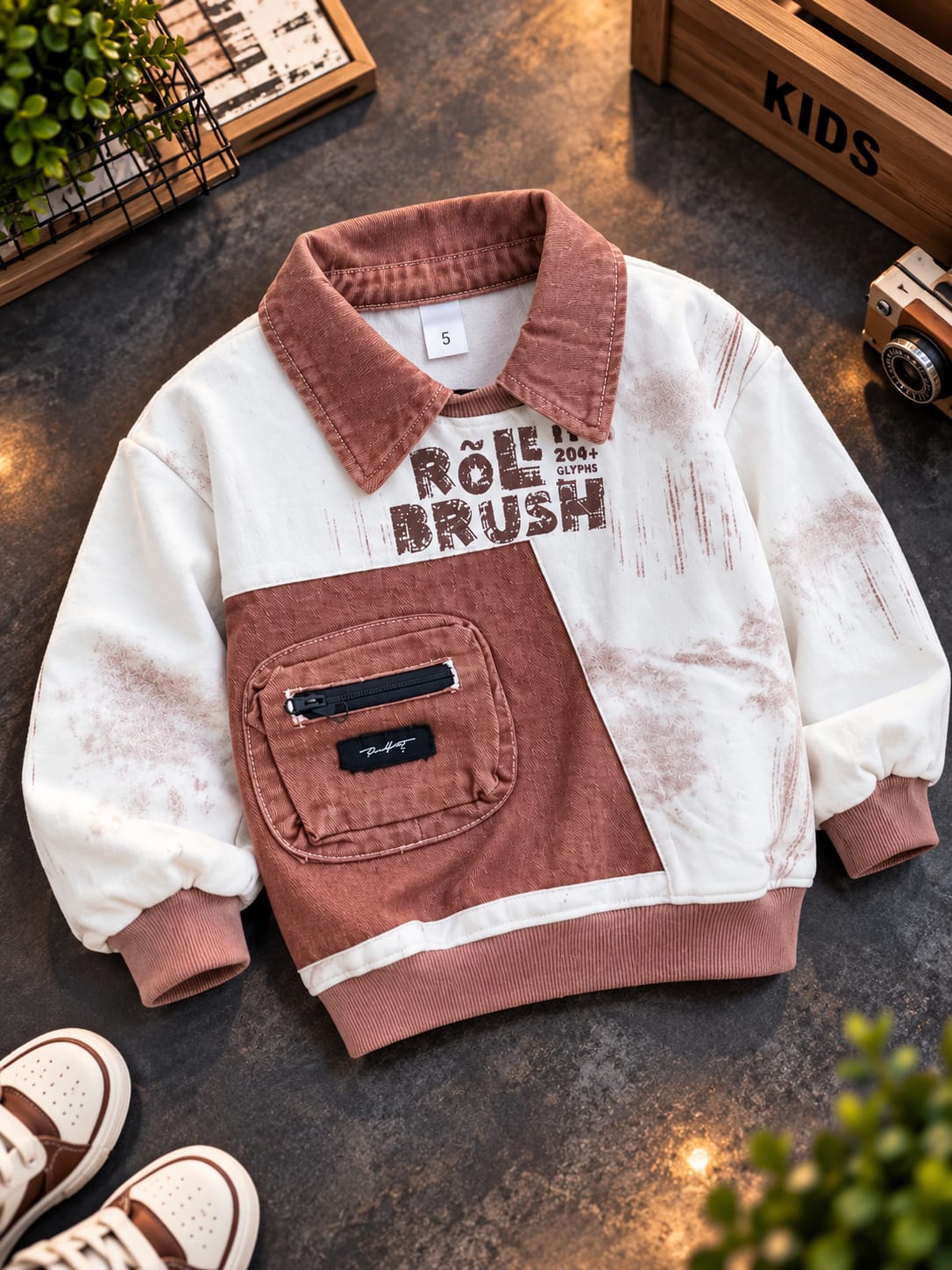 Boys Stylish Colourblock Sweatshirt with Utility Pocket | Casual Kidswear | Sizes 18–26