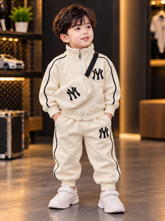 Kids Premium Varsity Tracksuit Set | Stylish Jacket & Joggers | Casual Sporty Wear | Sizes 18–26