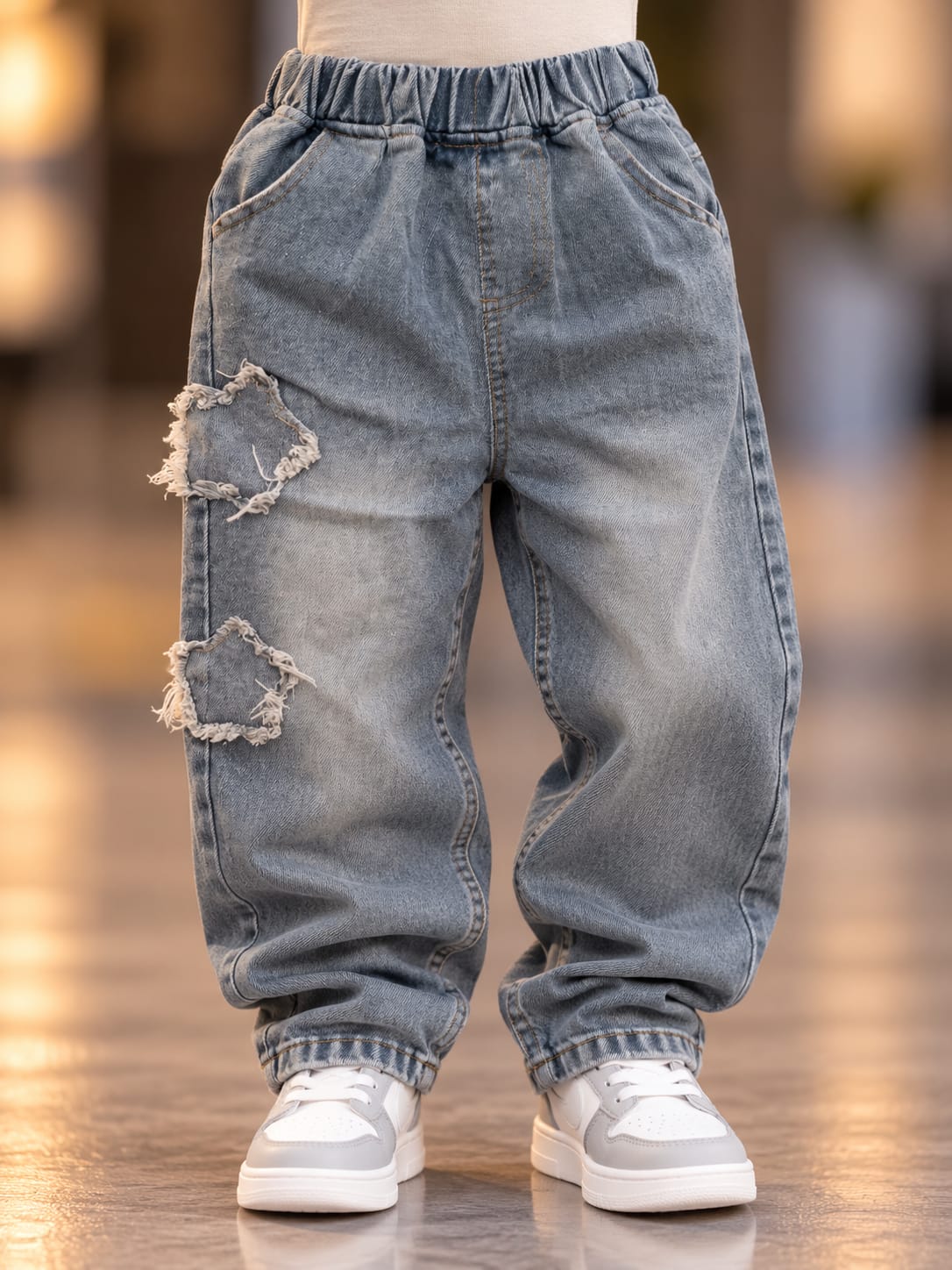 Boys Yellow Hooded Cord Set with Baggy Jeans | Sizes 18–26