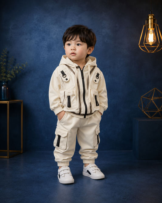 Boys Premium Hooded Zip Jacket | Korean Style Cotton Hoodie Jacket | 1-6 Years